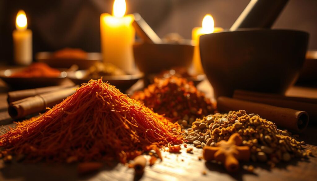 Préparation des épices pour tajine safran Préparation des épices pour tajine safran