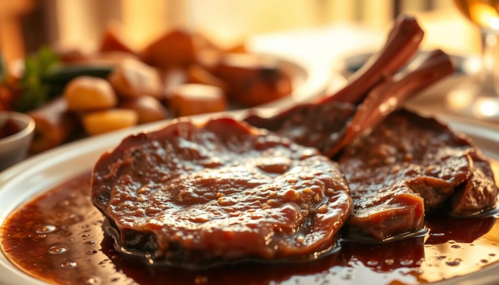 Langue de boeuf avec sauce traditionnelle Langue de boeuf avec sauce traditionnelle