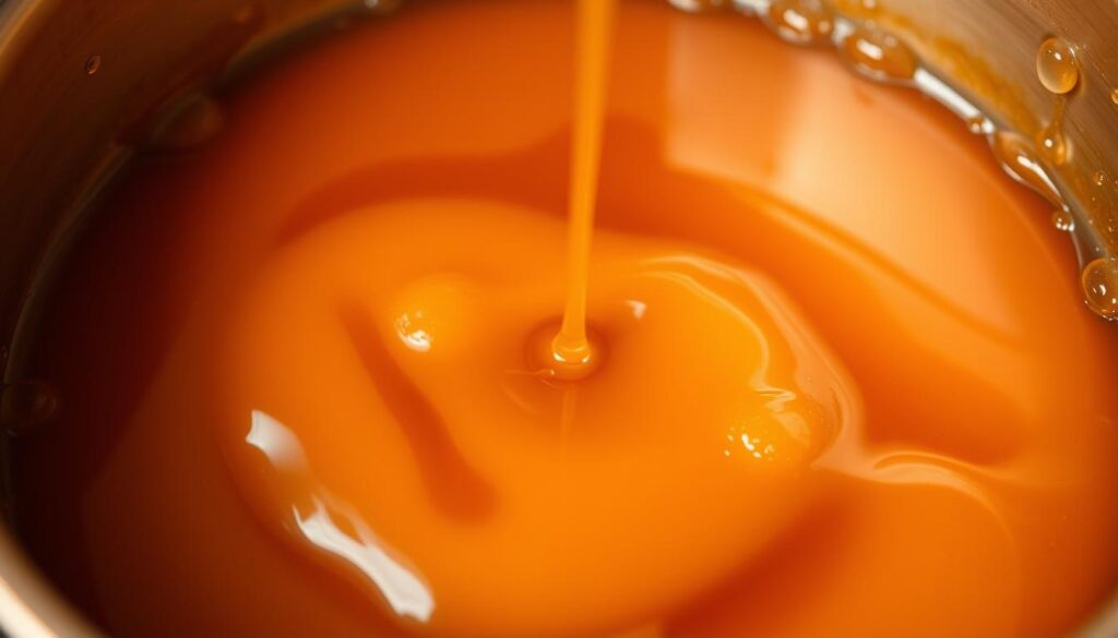 Préparation du caramel pour gâteau caramélisé ananas