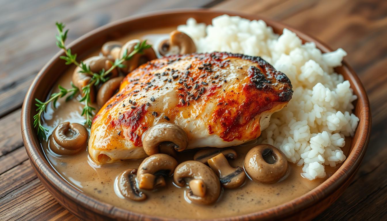 poulet creme champignon